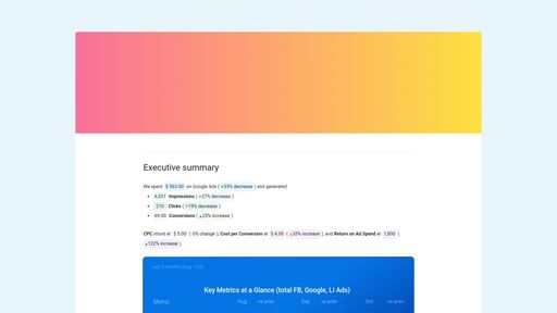 Dashboard example