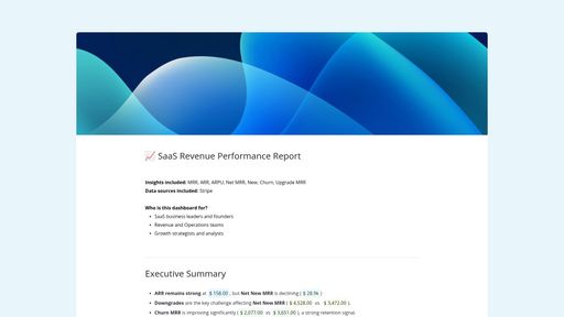 Dashboard example