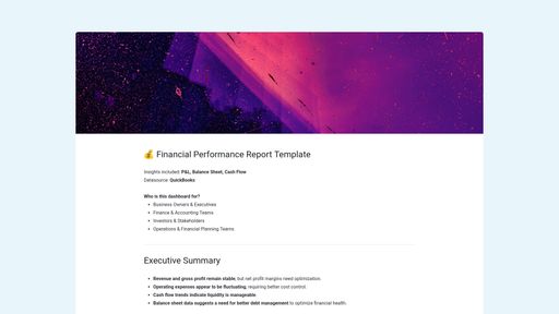 Dashboard example